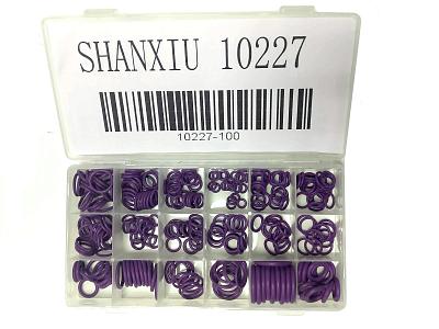 Набор фиолетовых уплотнительных колец NBR для системы автокондиционера: 265 штук, 18 размеров; фотография №2