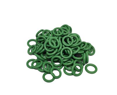 Комплект колец O-Ring 6.8x1.9мм, 100 штук, зеленые; фотография №1