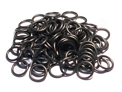 Комплект колец O-Ring 10.82x1.78мм, 100 штук, черные; фотография №1