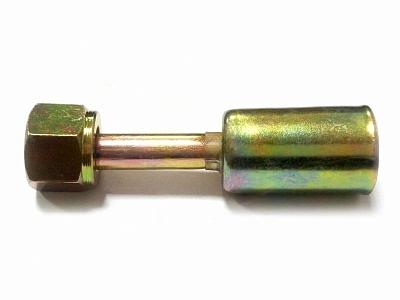 Фитинг O-Ring 8мм, G6, 180 градусов, с гайкой и обжимной гильзой, стальной; фотография №2