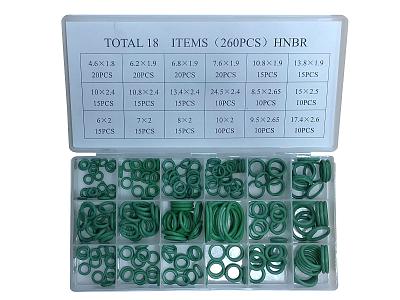 Набор зеленых уплотнительных колец, 260 штук; фотография №2