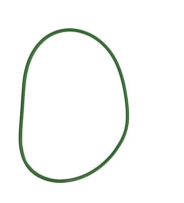 Прокладка корпуса компрессора кондиционера GM, Harrison A6, HT6, HU6; Nihon DKV14C, NVR140S; 107.62x2.62мм