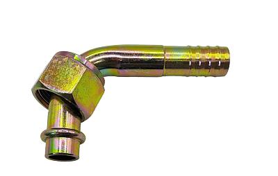 Фитинг O-Ring 13мм, G10, 90 градусов, с гайкой, стальной