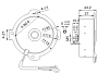 Мотор вентилятора кондиционера 24V 120W 4-крепл., вариант 2