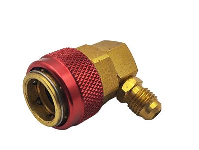 Заправочник угловой латунный MasterCool (высокое давление Н) для системы кондиционирования автомобиля с фреоном R134a