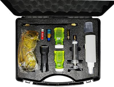 Набор для обнаружения утечек: фонарь, ультрафиолетовая жидкость, очки, переходники