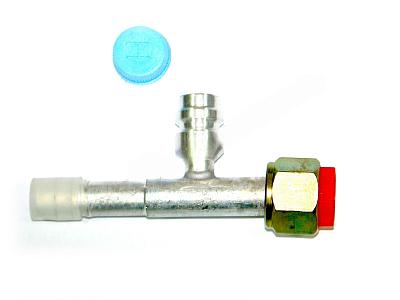 Фитинг O-Ring 10мм, G8, 180 градусов, с гайкой и заправочным портом