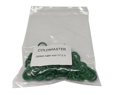 Комплект колец O-Ring NBR 11x2.5мм, 100 штук, зеленые