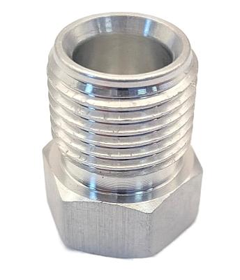 Штуцер 8мм, G6, для сварки, алюминиевый, с метрической резьбой M16x1.5мм