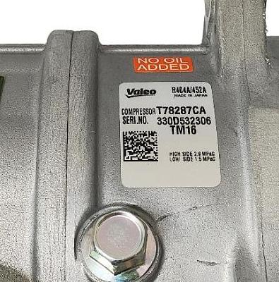 Компрессор кондиционера Valeo TM16 No Oil 24V, A2 для фреона R404A, R452A; фотография №2