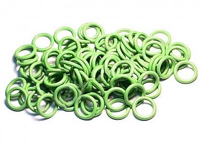 Комплект колец O-Ring 10.82x2.4мм, 100 штук, зеленые; фотография №1