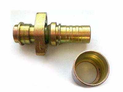 Фитинг под пресс на шланг 29мм, 180 градусов, гильза 47мм, O-ring