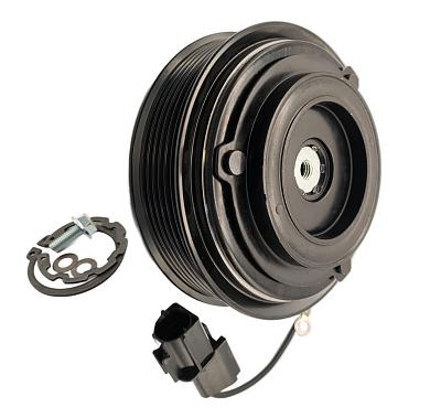 Муфта компрессора кондиционера с японским подшипником NSK для Kia Rio 3, 4 поколение; Hyundai Solaris 1 и 2 поколение с двигателями 1.4, 1.6 литров