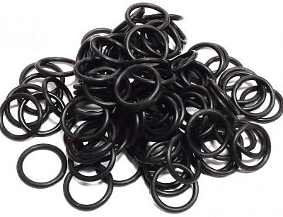 Комплект колец O-Ring 16.8x2.4мм, 100 штук, черные; фотография №1