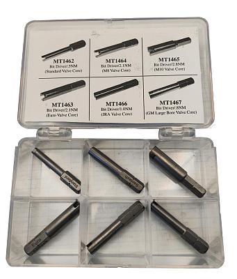 Набор бит, ключей для снятия золотников системы кондиционирования автомобиля