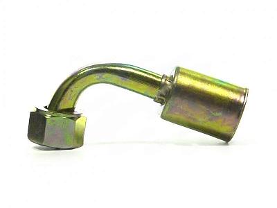 Фитинг O-Ring 10мм, G8, 90 градусов, с гайкой и обжимной гильзой, стальной