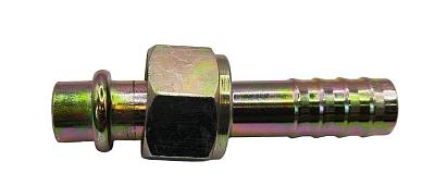 Фитинг O-Ring 13мм, G10, 180 градусов, с гайкой, стальной