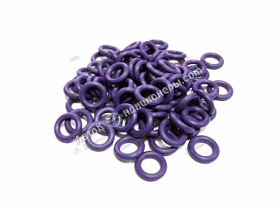 Комплект колец O-Ring 6x2мм, 100 штук, фиолетовые; фотография №1