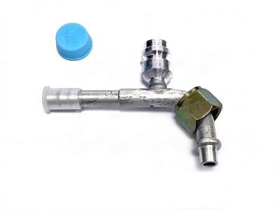 Фитинг O-Ring 8мм, G6, 90 градусов, с гайкой и заправочным портом