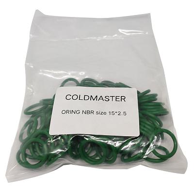 Комплект колец O-Ring NBR 15x2.5мм, 100 штук, зеленые