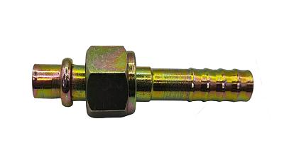 Фитинг O-Ring 10мм, G8, 180 градусов, с гайкой, стальной; фотография №1
