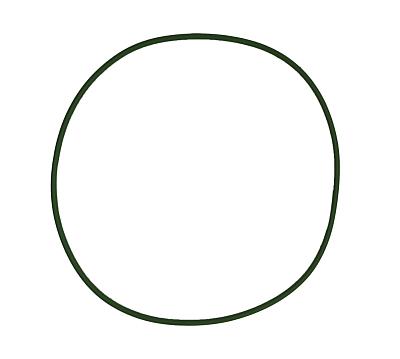 Прокладка корпуса компрессора кондиционера Delphi SP-10, Visteon HS090L, HS090R, HS110R; 102.01x2.01мм