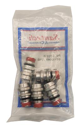 Набор 5 заправочных штуцеров H R134 357820795J с резьбой M12x1.5, Santech / Omega; фотография №5
