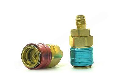 Комплект прямых быстросъемных адаптеров Pokka для фреона R134a