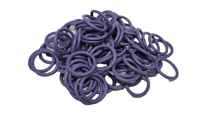 Комплект колец O-Ring 12x1.78мм, 100 штук, фиолетовые; фотография №1