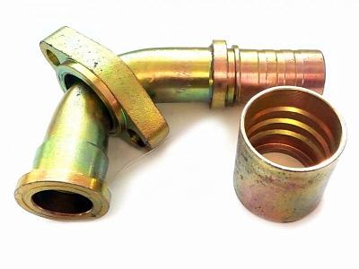 Фитинг под пресс на шланг 29мм, 90 градусов, гильза 47мм, флянец 26мм