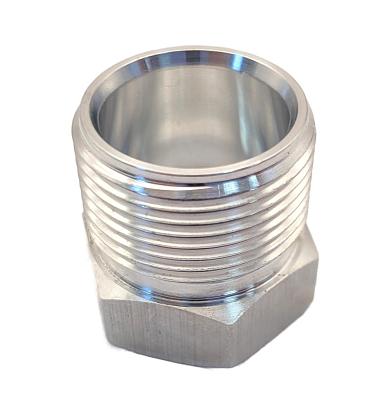 Штуцер 13мм, G10, для сварки, алюминиевый, с метрической резьбой M24x1.5мм