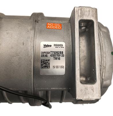 Компрессор кондиционера Valeo TM16 No Oil 12V, 8PK для фреона R404A, R452A; фотография №3