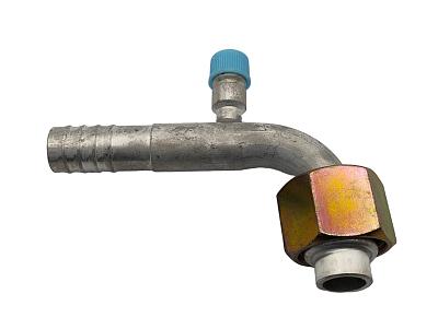 Фитинг O-Ring 16мм, G12, 90 градусов, с гайкой и заправочным портом