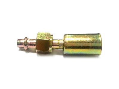 Фитинг O-Ring 8мм, G6, 180 градусов, с гайкой и обжимной гильзой, стальной