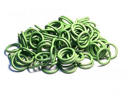Комплект колец O-Ring 13.8x2.4мм, 100 штук, зеленые; фотография №1