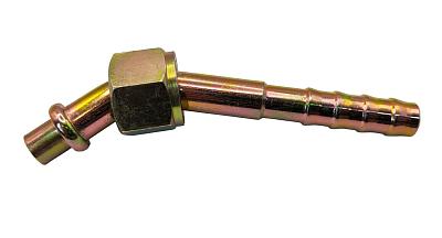 Фитинг O-Ring 8мм, G6, 45 градусов, с гайкой, стальной; фотография №1