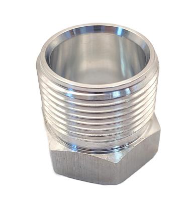 Штуцер 13мм, G10, для сварки, алюминиевый, с метрической резьбой M24x1.5мм