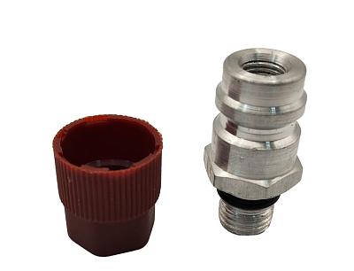 Заправочный штуцер с внешней резьбой 20G (1/4") для магистрали кондиционера высокого давления