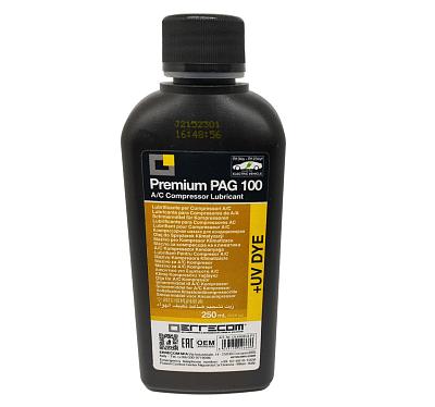 Масло компрессорное Errecom Premium PAG 100 с ультрафиолетовой добавкой, 250мл, диэлектрик; фотография №1