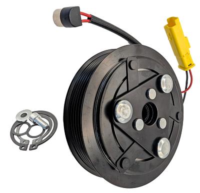 Муфта компрессора кондиционера Citroen C-Elysee, Peugeot 301 с двигателями 1.2, 1.6 литра (2012-2022); Peugeot Expert (2016-2024)