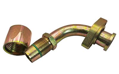 Фитинг с гайкой на шланг 29 мм 90°, гайка 46 мм