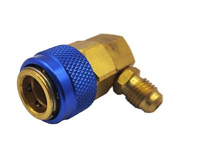 Заправочник угловой латунный MasterCool (низкое давление L) для системы кондиционирования автомобиля с фреоном R134a