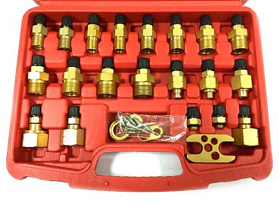 Набор переходников для промывки системы автокондиционера, 20 штук