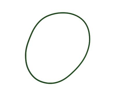 Прокладка корпуса компрессора кондиционера Sanden SD 6V12; Delphi CVC-135, CVC-135E, SP15; 105.00x2.01мм